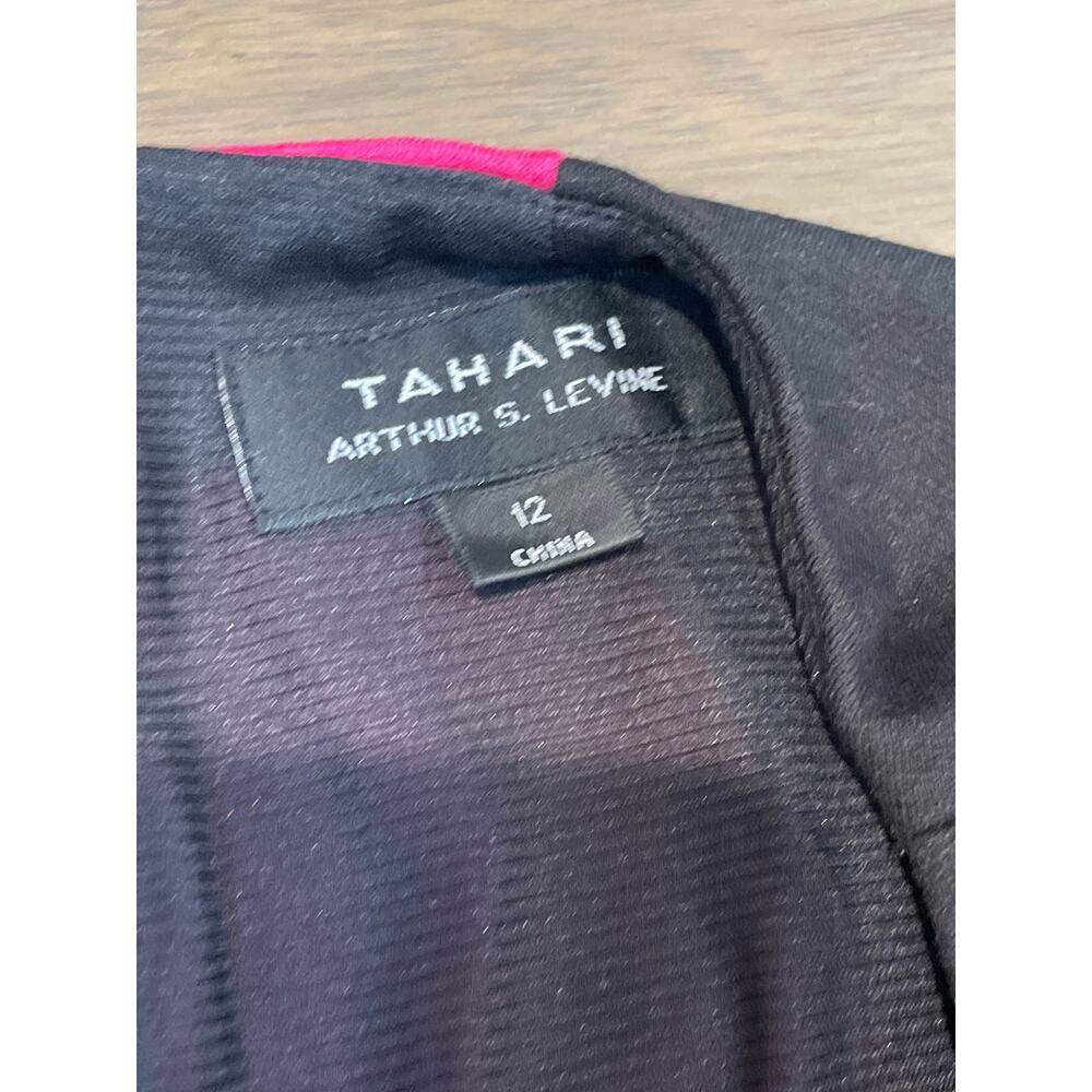 Tahari Arthur S. Levine Sheath Dress Size 12 Fuchsia Pink Black New With Tag - Picture 2 of 9